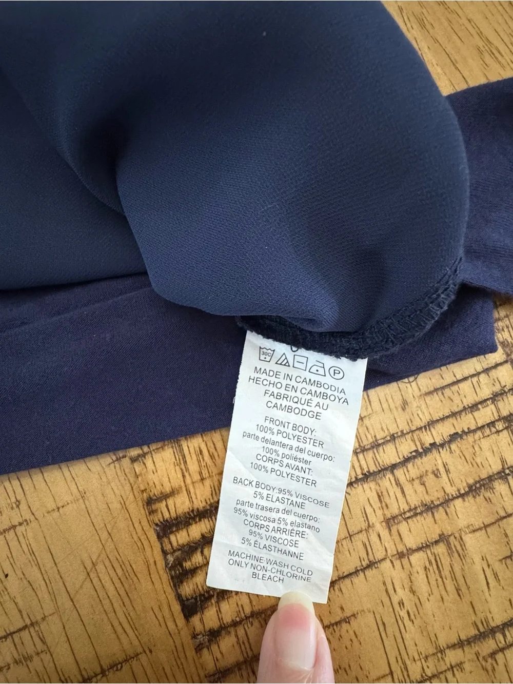 Michael Kors Navy V-Neck Layered Chiffon Camisole